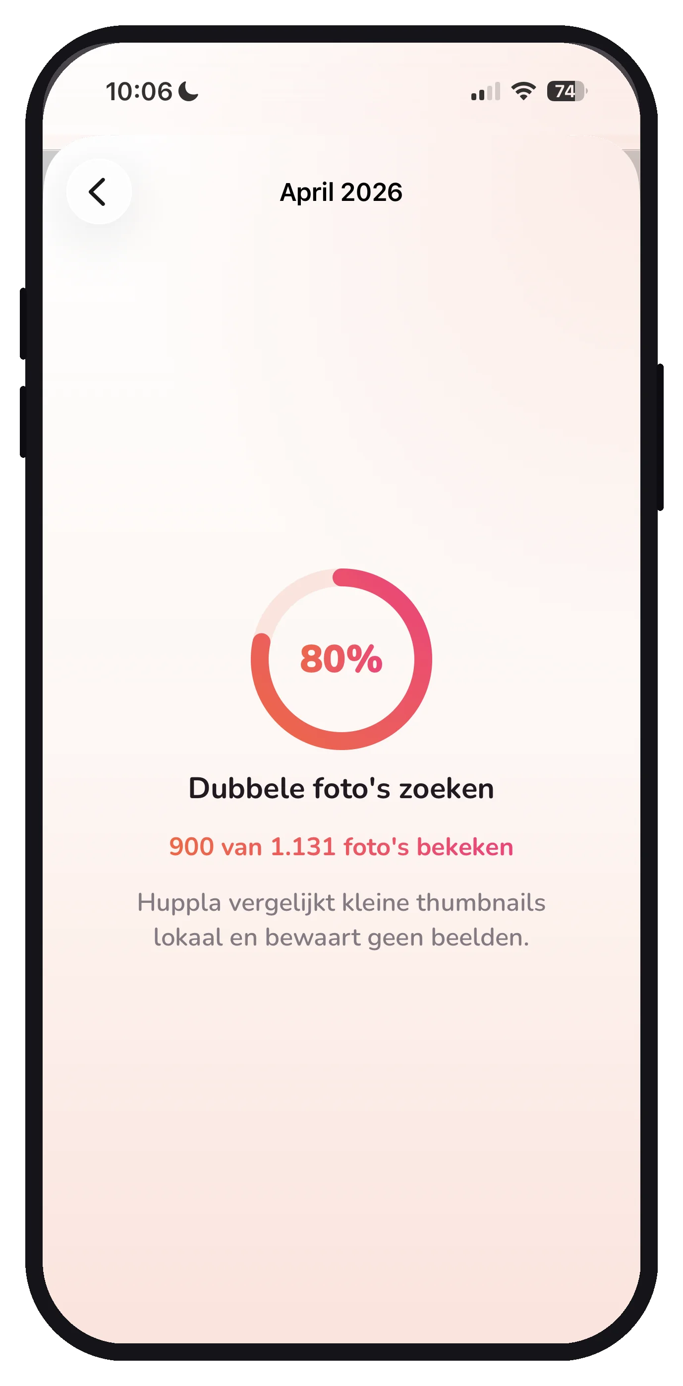 Huppla zoekt dubbele foto’s, lokaal op je eigen toestel