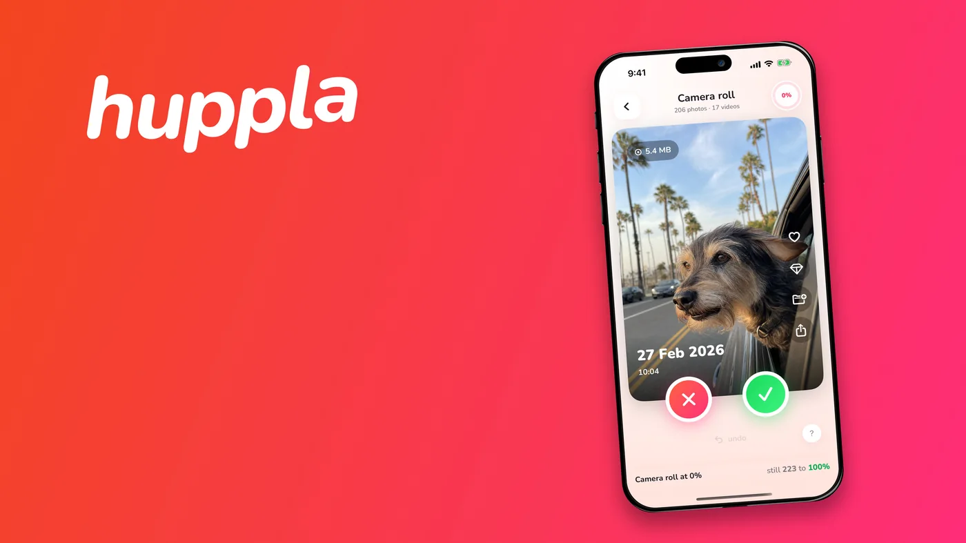 Huppla blog cover on brand gradient