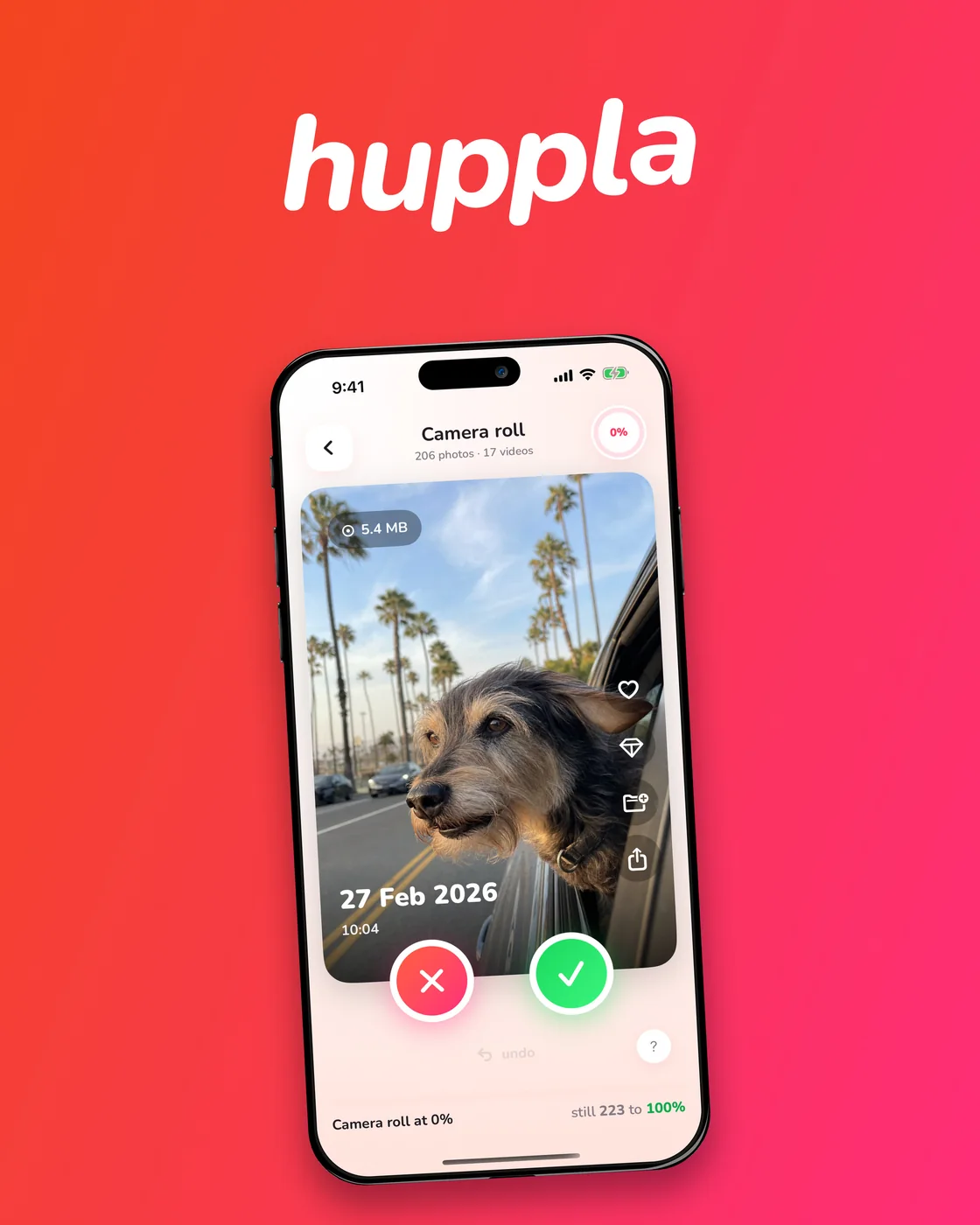 Huppla image on brand gradient